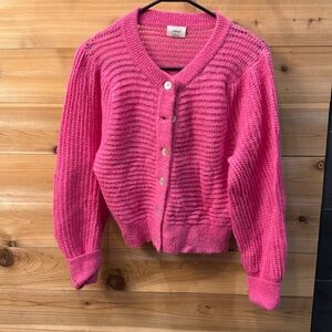Aritzia Wilfred pink cardigan